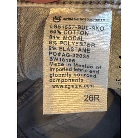 AG Adriano Goldschmied Jeans Women 26 Gray The Prima Mid Rise Cigarette Crop‎ - Picture 9 of 10